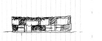 sketch elevation. terrace of three longhouses