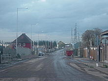 Chequers Lane before construction, Oct 2004