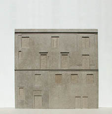 Design study model of the tectonic relief of the public façade facing the Art Yard and the city. Model: Thomas Gantner, ARU, May 2007.
